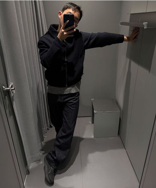 MUSINSA STANDARD（ムシンサスタンダード）の「ビッグブラシワイドデニムパンツ[イエローディープインディゴ]（デニムパンツ・メンズ・その他・30/31/33/26/27/28/40/38/42/36/34/32/29）」の14枚目の写真