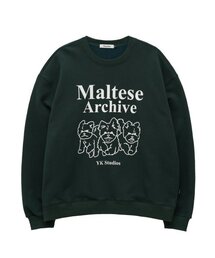 マルチーズアーカイブライングラフィックスウェットグリーン