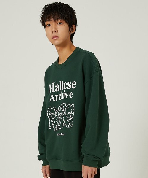 WaiKei(ワイケイ)の「マルチーズアーカイブライングラフィックスウェットグリーン(スウェット・レディース・その他・1/2/3)」の3枚目の写真