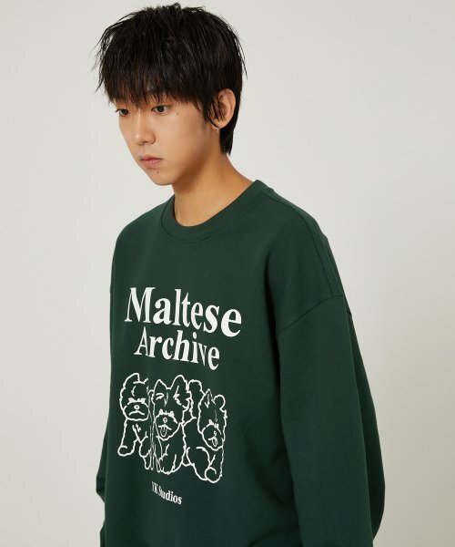 WaiKei(ワイケイ)の「マルチーズアーカイブライングラフィックスウェットグリーン(スウェット・レディース・その他・1/2/3)」の4枚目の写真