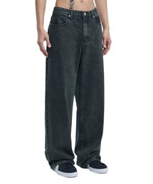 SEMIWIDE DENIM PANTS - DARK GREEN