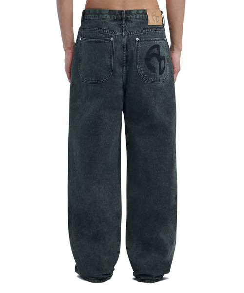 NOMANUAL(NOMANUAL)の「SEMIWIDE DENIM PANTS - DARK GREEN(デニムパンツ・レディース・その他・SMALL/MEDIUM/LARGE/X-SMALL)」の3枚目の写真