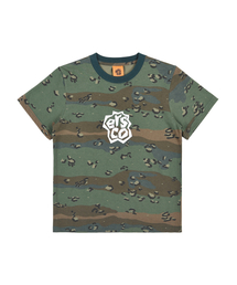 ERSCO（イーアルエスコ）の「ハートロゴカモTシャツ_グリーン（Tシャツ/カットソー）」