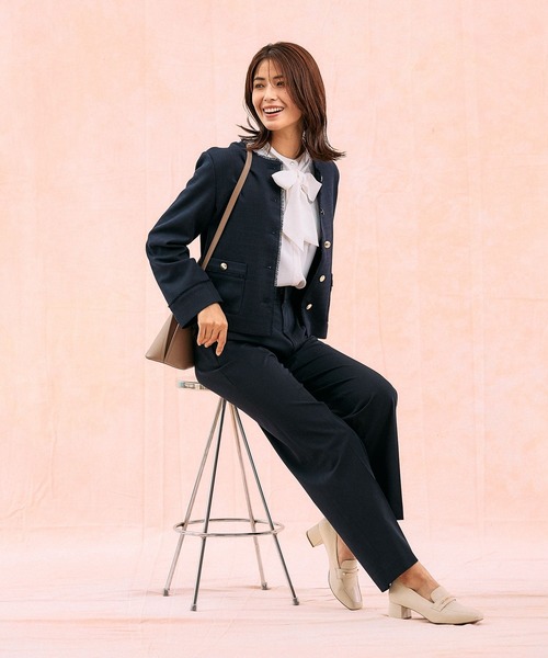 GLOBAL WORK(グローバルワーク)の「キレイつづく2WAYボウタイ/581012(シャツ/ブラウス・レディース・オフホワイト/ライトピンク/グレイッシュベージュ/サックスブルー・SMALL/MEDIUM/LARGE/X-LARGE)」の15枚目の写真