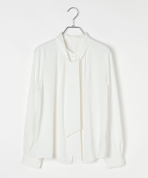 GLOBAL WORK(グローバルワーク)の「キレイつづく2WAYボウタイ/581012(シャツ/ブラウス・レディース・オフホワイト/ライトピンク/グレイッシュベージュ/サックスブルー・SMALL/MEDIUM/LARGE/X-LARGE)」の5枚目の写真