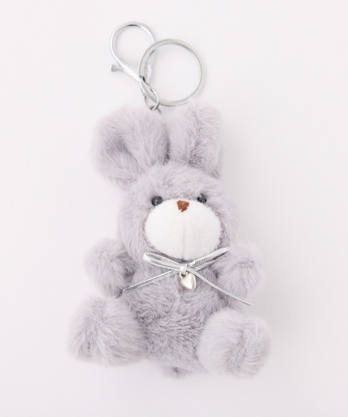 one after another NICE CLAUP（ワンアフターアナザーナイスクラップ）の「バッグチャーム　ファーラビット（チャーム・レディース・ブラック/グレー/アイボリー・FREE）」の3枚目の写真