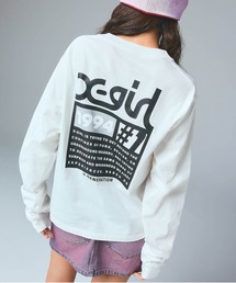 X-girl | NUMBER ONE BOX LOGO L/S TEE(Tシャツ/カットソー)