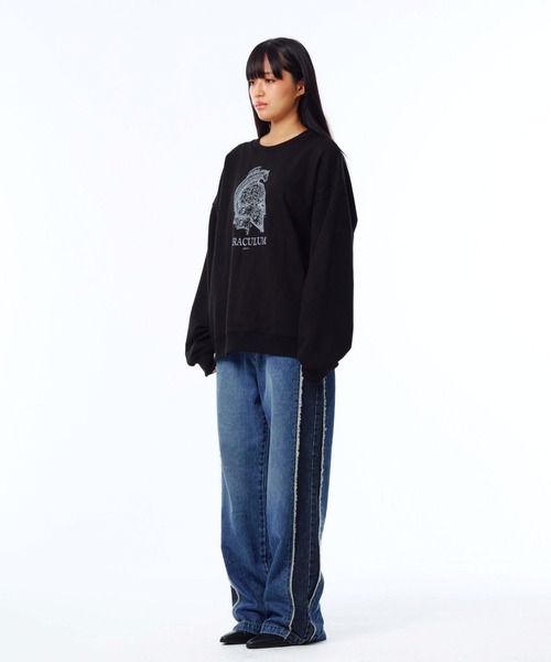 PHOS333(フォースサンサンサン)の「【UNISEX】PHOS333/Miraculum プルオーバー(スウェット・レディース・ナチュラル/ブラック・MEDIUM/LARGE)」の4枚目の写真