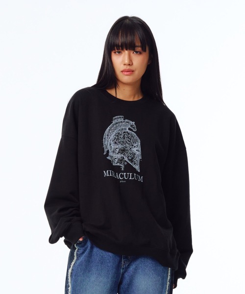 PHOS333(フォースサンサンサン)の「【UNISEX】PHOS333/Miraculum プルオーバー(スウェット・レディース・ナチュラル/ブラック・MEDIUM/LARGE)」の6枚目の写真