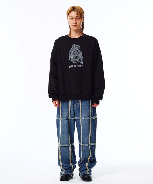 PHOS333(フォースサンサンサン)の「【UNISEX】PHOS333/Miraculum プルオーバー(スウェット・レディース・ナチュラル/ブラック・MEDIUM/LARGE)」の8枚目の写真