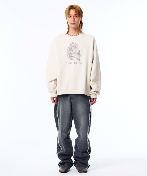 PHOS333(フォースサンサンサン)の「【UNISEX】PHOS333/Miraculum プルオーバー(スウェット・レディース・ナチュラル/ブラック・MEDIUM/LARGE)」の13枚目の写真