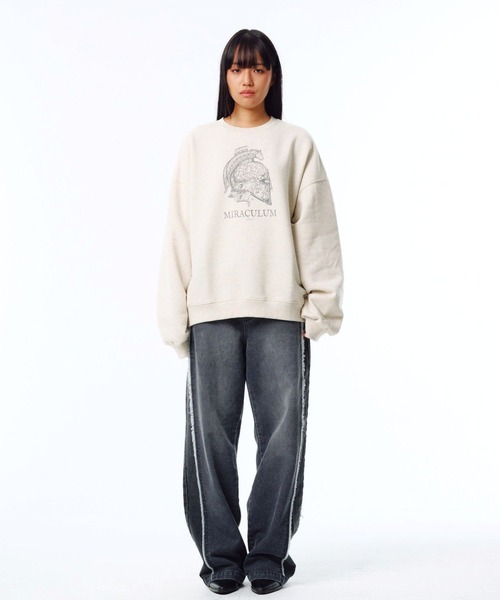PHOS333(フォースサンサンサン)の「【UNISEX】PHOS333/Miraculum プルオーバー(スウェット・レディース・ナチュラル/ブラック・MEDIUM/LARGE)」の18枚目の写真