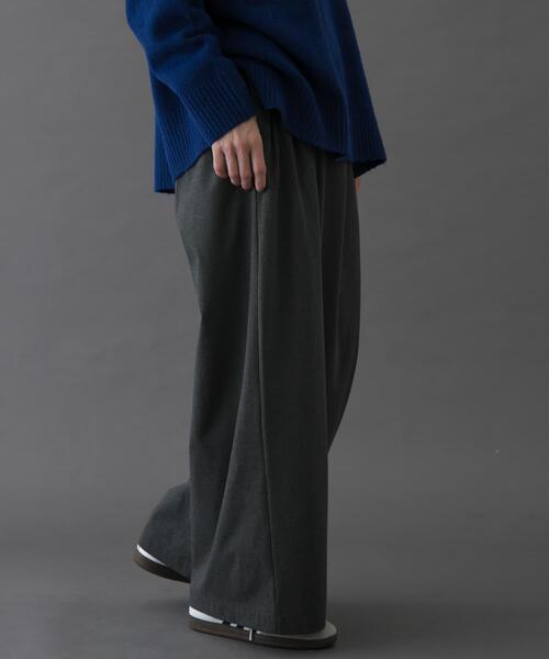 FORK&SPOON（フォークアンドスプーン）の「FORK&SPOON　ウールライクツータックワイドパンツ（その他パンツ・レディース・ブラック/グレー系その他/キャメル・2/1）」の14枚目の写真