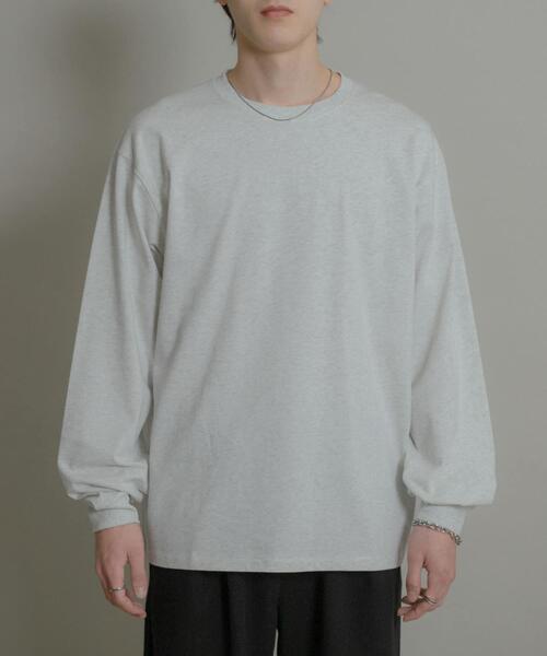 SENSE OF PLACE by URBAN RESEARCH（センスオブプレイスバイアーバンリサーチ）の「ベーシッククルーネックロングTシャツ（Tシャツ/カットソー・メンズ・ホワイト/グレー/ブラック・MEDIUM/LARGE）」の3枚目の写真