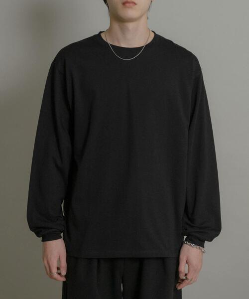 SENSE OF PLACE by URBAN RESEARCH（センスオブプレイスバイアーバンリサーチ）の「ベーシッククルーネックロングTシャツ（Tシャツ/カットソー・メンズ・ホワイト/グレー/ブラック・MEDIUM/LARGE）」の2枚目の写真