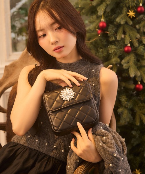 Seemi. byNICECLAUP（ シーミーバイナイスクラップ）の「【Seemi.】ドッキングニットワンピース（ワンピース・レディース・ベージュ/チャコールグレー/オフホワイト・FREE）」の17枚目の写真