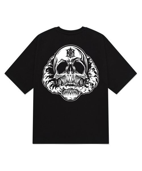 KAN6312(カン6312)の「KGTB0208 スカルスモーク 20番手 半袖Tシャツ ブラック(Tシャツ/カットソー・メンズ・その他・SMALL/X-LARGE/LARGE/MEDIUM)」の1枚目の写真