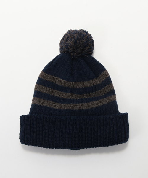 INFIELDER DESIGN（インフィールダーデザイン）の「INFIELDER DESIGN / インフィールダーデザイン 別注 PON BEANIE（ニットキャップ/ビーニー・メンズ・ベージュ/ボルドー/ネイビー・FREE）」の2枚目の写真