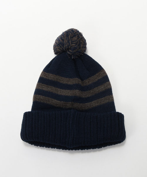 INFIELDER DESIGN（インフィールダーデザイン）の「INFIELDER DESIGN / インフィールダーデザイン 別注 PON BEANIE（ニットキャップ/ビーニー・メンズ・ベージュ/ボルドー/ネイビー・FREE）」の4枚目の写真