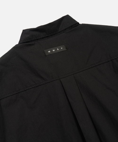 VASTIC(バスティック)の「オーバーサイズコットンハーフシャツ_ブラック(シャツ/ブラウス・メンズ・その他・LARGE/MEDIUM)」の6枚目の写真