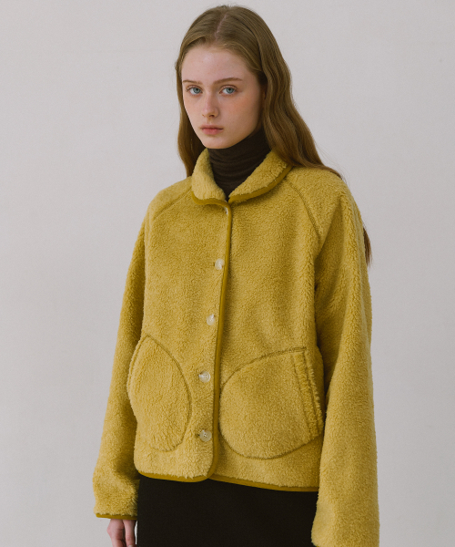 オープンフリースジャケット_イエロー