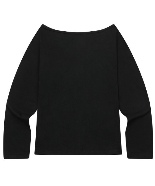 MUCENT(ムセント)の「A'GEM/9 × .kom 『MUCENT/ムセント』 LOVRITS MINI HEART LOGO ONE SHOULDER T/ミニハートロゴワンショルダー ロングスリーブ(Tシャツ/カットソー・レディース・ブラック/ホワイト・FREE)」の7枚目の写真