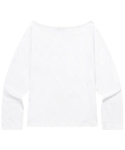 MUCENT(ムセント)の「A'GEM/9 × .kom 『MUCENT/ムセント』 LOVRITS MINI HEART LOGO ONE SHOULDER T/ミニハートロゴワンショルダー ロングスリーブ(Tシャツ/カットソー・レディース・ブラック/ホワイト・FREE)」の10枚目の写真