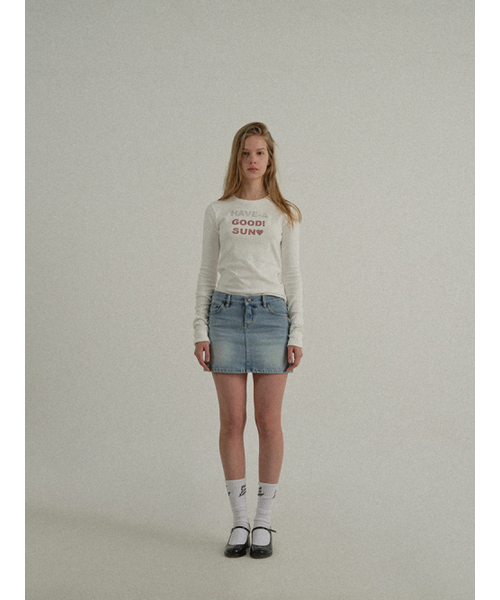SUNDAY FRUIT MARKET（サンデーフルーツマーケット）の「W) BLING LETTER LS TEE IVORY（Tシャツ/カットソー・レディース・その他・SMALL）」の6枚目の写真