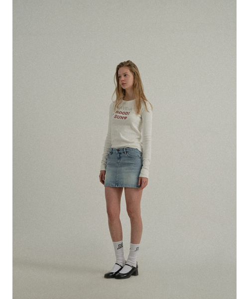 SUNDAY FRUIT MARKET（サンデーフルーツマーケット）の「W) BLING LETTER LS TEE IVORY（Tシャツ/カットソー・レディース・その他・SMALL）」の7枚目の写真