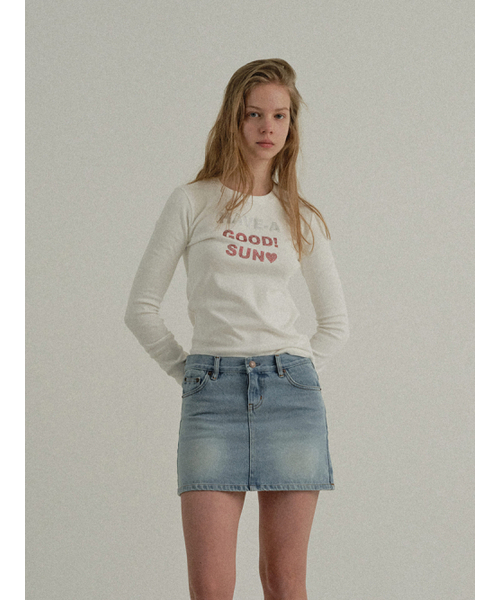 SUNDAY FRUIT MARKET（サンデーフルーツマーケット）の「W) BLING LETTER LS TEE IVORY（Tシャツ/カットソー・レディース・その他・SMALL）」の8枚目の写真