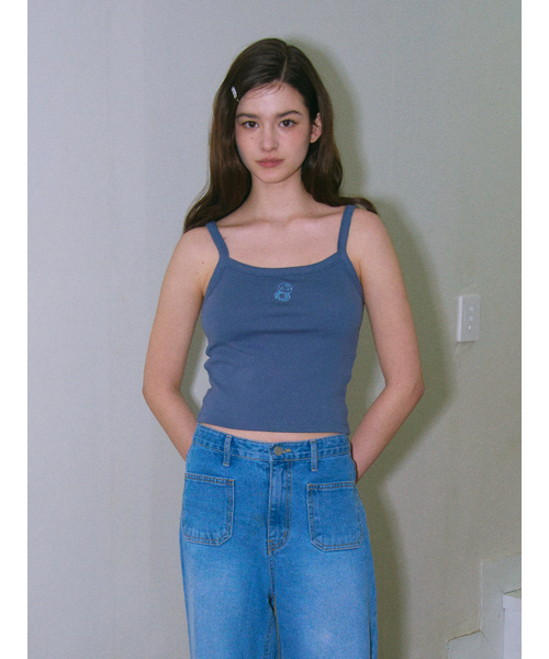 LILY HEIZE（リリーヘイズ）の「ゼリーエンボスリーブレストップ_DARK BLUE（Tシャツ/カットソー・レディース・ダークブルー・FREE）」の4枚目の写真