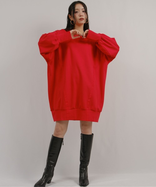 palm RICHE(ポームリシュ)の「ラインアクセントチュニック(その他トップス・レディース・ブルー/チャコールグレー/レッド・M)」の16枚目の写真