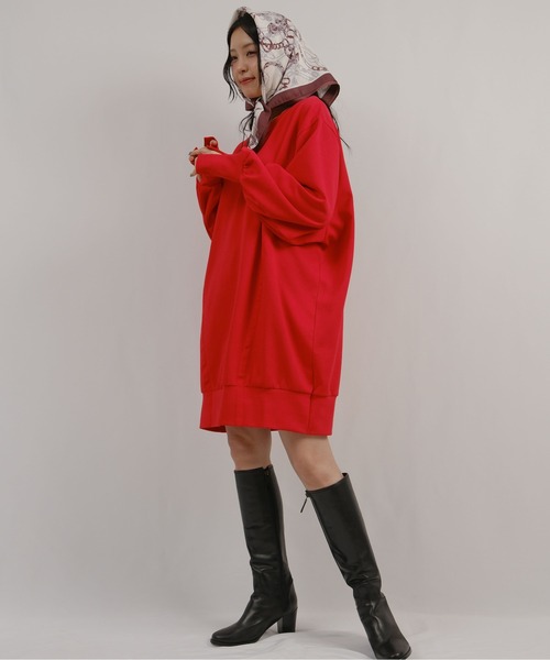 palm RICHE(ポームリシュ)の「ラインアクセントチュニック(その他トップス・レディース・ブルー/チャコールグレー/レッド・M)」の13枚目の写真