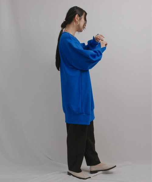 palm RICHE(ポームリシュ)の「ラインアクセントチュニック(その他トップス・レディース・ブルー/チャコールグレー/レッド・M)」の10枚目の写真