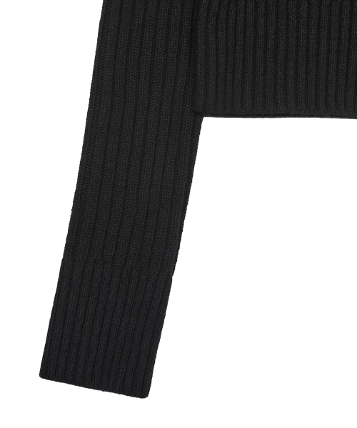 LARTIGENT(ラーティゼン)の「L19 PATCH KNIT ZIP-UP(BLACK)(ニット/セーター・レディース・その他・FREE)」の2枚目の写真