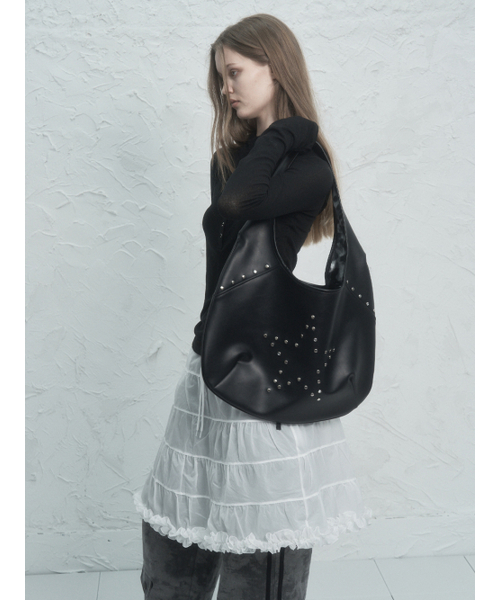 SETUP-EXE(セットアップイーエックスイー)の「STAR HOBO BAG / BLACK(ショルダーバッグ・レディース・その他・OS)」の7枚目の写真
