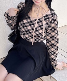 INGNI | クロスチョーカーチェック柄長袖ニット(ニット/セーター)