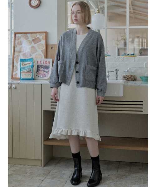 AVANT-G(アバン)の「Overfit Basic Knit Cardigan - Grey(カーディガン/ボレロ・レディース・その他・FREE)」の2枚目の写真