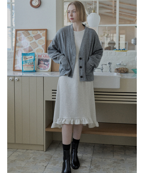 AVANT-G(アバン)の「Overfit Basic Knit Cardigan - Grey(カーディガン/ボレロ・レディース・その他・FREE)」の3枚目の写真