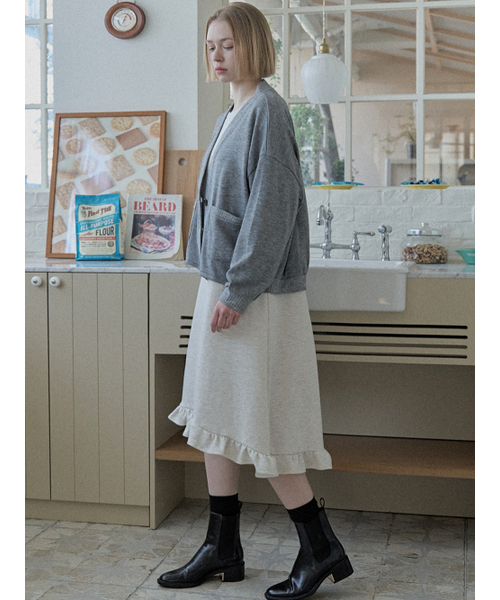 AVANT-G(アバン)の「Overfit Basic Knit Cardigan - Grey(カーディガン/ボレロ・レディース・その他・FREE)」の4枚目の写真