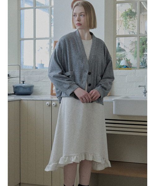 AVANT-G(アバン)の「Overfit Basic Knit Cardigan - Grey(カーディガン/ボレロ・レディース・その他・FREE)」の5枚目の写真