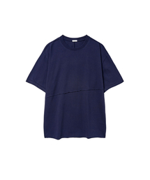 YOUCHE PRET A PORTER（ユッシュプレタポルテ）の「SR RAW-EDGE SHORT SLEEVE TEE Dusty Navy（Tシャツ/カットソー）」