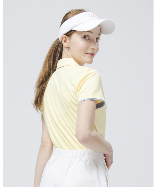 DOYOUKNOWMC(ドゥーユーノーエムシー)の「24SS オープンネックシャツカラー バターイエロー 半袖Tシャツ(ポロシャツ・レディース・イエロー・SMALL/X-SMALL)」の3枚目の写真