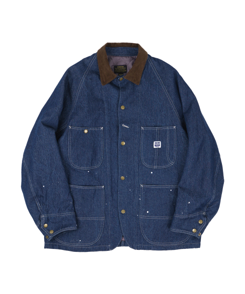 BONRROW(ボンロウ)の「Padded Coverall Jacket_Crease Denim(デニムジャケット・メンズ・その他・MEDIUM/LARGE)」の2枚目の写真