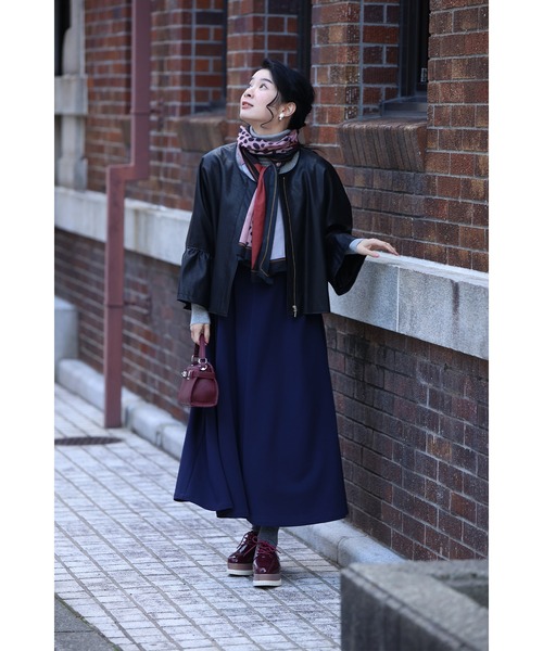 cawaii(カワイイ)の「大人のお悩み 解決服 万能サロペットワンピース 秋冬Ver.(ワンピース・レディース・ブラウン/ネイビー・L-Long/L-Short/M-Long/M-Short)」の4枚目の写真