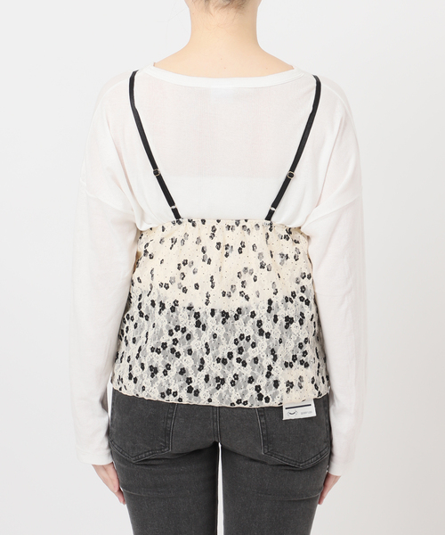 PROVOKE （プロヴォーク）の「［26SS新作］【PROVOKE/プロヴォーク】プリントレースキャミソール（シャツ/ブラウス・レディース・アイボリー・FREE）」の11枚目の写真