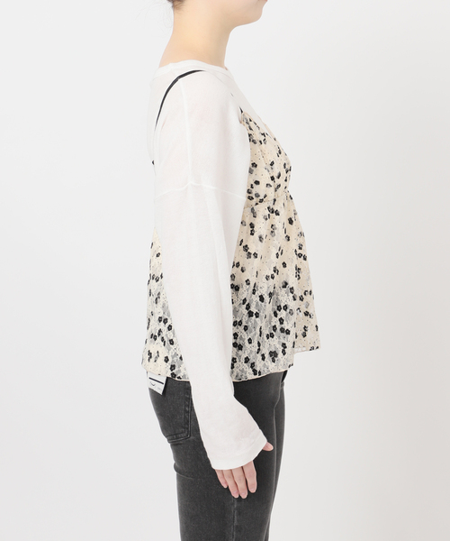 PROVOKE （プロヴォーク）の「［26SS新作］【PROVOKE/プロヴォーク】プリントレースキャミソール（シャツ/ブラウス・レディース・アイボリー・FREE）」の12枚目の写真