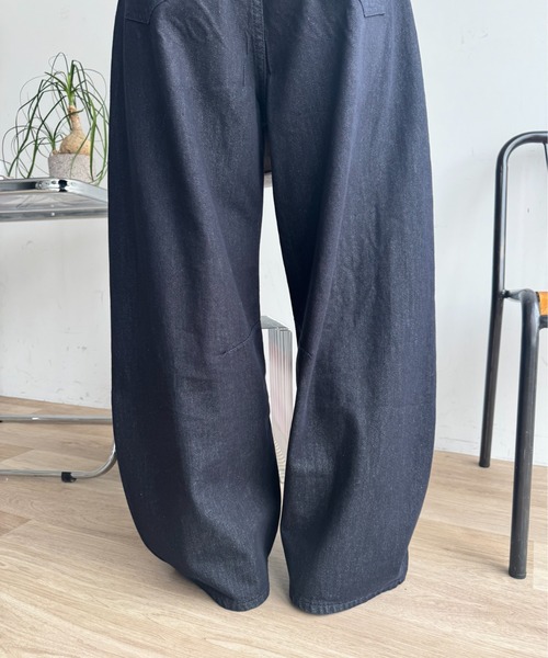 SHAGGIE（シャギー）の「ロゴストーンオーバーデニムパンツ（デニムパンツ・レディース・ブラック・LARGE/MEDIUM/SMALL）」の22枚目の写真