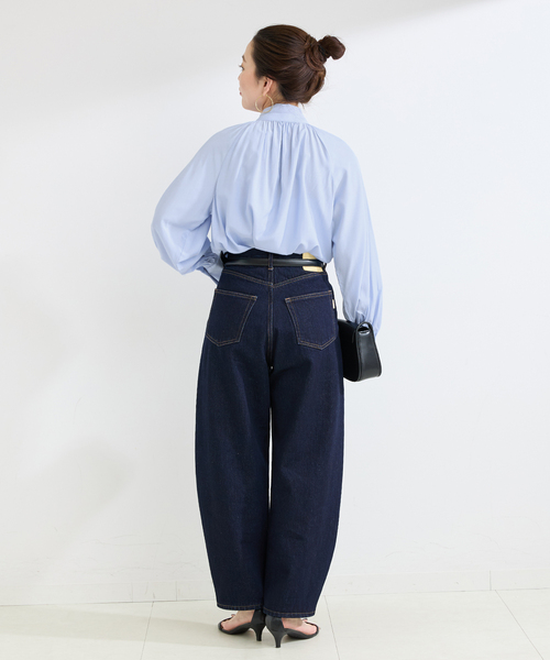 B.C STOCK（ベーセーストック）の「手洗い可 / T/Rローンボウタイブラウス（シャツ/ブラウス・レディース・ホワイト/スカイブルー・FREE）」の13枚目の写真