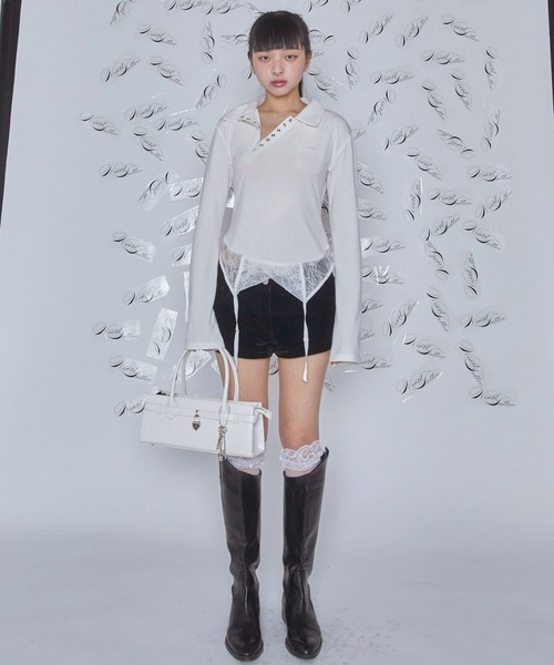 Heart Tattoo(ハートタトゥー)の「lock key 2way bag / ロックキー2way bag(ハンドバッグ・レディース・シルバー/ホワイト/ブラック・FREE)」の11枚目の写真